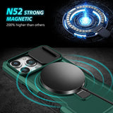 Magnetic Ring KickStand Slide Camera Protection Case for iPhone 15 14 13 12 series