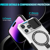 Magnetic Ring KickStand Slide Camera Protection Case for iPhone 15 14 13 12 series
