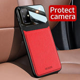 Leather Mirror Shockproof Back Cover Case for Galaxy S20 S20 Plus Ultra