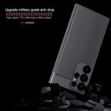 Leather Texture Soft Silicone Shockproof Case for Samsung S23 Ultra Plus