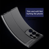 Leather Texture Soft Silicone Shockproof Case for Samsung S23 Ultra Plus