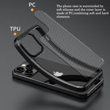 Shockproof Matte Carbon Fiber Texture Case for iPhone 15 14 13 12 Series