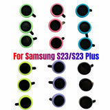 Glossy Luminous Ceramic Lens Rings Tempered Glass Film Cap Sticker For Samsung Galaxy S23 series