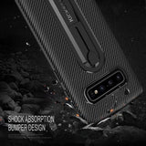 Soft TPU Armor Shockproof Case Carbon Fiber Silicone Cover for Samsung S10 Plus S10e