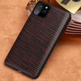 Lizard Grain Genuine Leather Hard case For Iphone 11 pro max xr xs max 7 8 plus