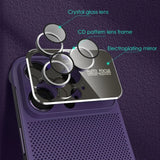 Large Lens Borderless Heat Dissipation Mesh Cooling Shockproof Case For iPhone 14 13 12 series