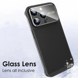 Large Lens Borderless Heat Dissipation Mesh Cooling Shockproof Case For iPhone 14 13 12 series