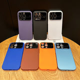 Large Window Glass Camera Protection Matte Case for iPhone 14 13 12 series