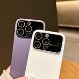 Large Window Glass Camera Protection Matte Case for iPhone 14 13 12 series