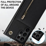 Leather Crossbody Card Wallet Case For Samsung Galaxy S23 S22 S21 series