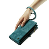 Wrist Strap Detachable Wallet Leather Case For iPhone 15 14 13 12 Series