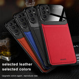 Leather Glossy Shockproof Case For Samsung Galaxy S23 series