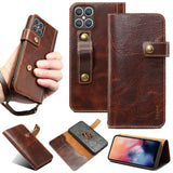 Wallet Finger Strap Leather Case iPhone 14 13 12 series