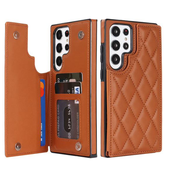 Leather Wallet Card Solt Magnetic Case For Samsung S23 S22 Ultra Plus