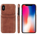 Slim Leather Back Cover Card Holder for iPhone XS Max XR