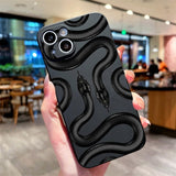 Luxury Snake Pattern Case For iPhone 14 13 12 series