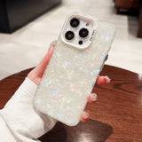 Luxury Bling Glitter Dream Shell Marble Soft Bumper Hard Acrylic Case For iPhone 15 14 13 12 series