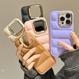 Luxury Down Jacket Soft Silicone Shockproof Case For iPhone 14 13 12 series