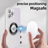 Luxury Camera Lens Glass Glitter Magnetic Magsafe Full Protection Hard Case For iPhone 14 13 12 series