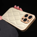 Luxury Down Jacket Camera Protect Shockproof Soft Case For iPhone 15 14 13 12 series