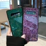 Luxury Bling Sequin Gold Foil Marble Epoxy Soft Silicone Case For Samsung Galaxy Note 10 Series