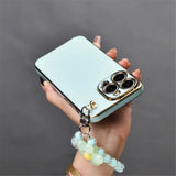 Luxury Flower Bracelet Holder Plating Soft Case For Samsung Galaxy S23 S22 S21 Ultra Plus