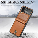 Original Slim Flip Leather Case For Samsung Galaxy Z Flip 4 3