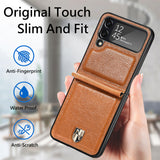 Original Slim Flip Leather Case For Samsung Galaxy Z Flip 4 3