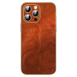 Luxury Retro Genuine Leather Case With Lens Protection For iPhone 15 series