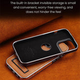 Luxury Leather Fold Stand Bracket Shockproof Case For iPhone 14 13 12 Series
