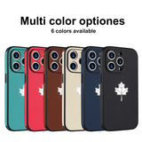 Luxury Leather Maple Leaf Bumper Shockproof Soft Case For iPhone 14 13 12 series