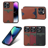 Luxury Business Leather Card Slot Cases For iPphone 14 series