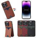 Luxury Business Leather Card Slot Cases For iPphone 14 series