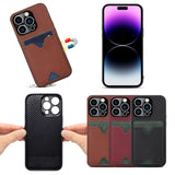 Luxury Business Leather Card Slot Cases For iPphone 14 series