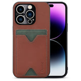 Luxury Business Leather Card Slot Cases For iPphone 14 series