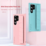 Luxury Leather Wristband Hand Strap Case For Samsung Galaxy S23 S22 series