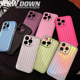 Colorful Luggage Box Shockproof Camera Lens Protection Soft Cases For iPhone 14 13 12 series