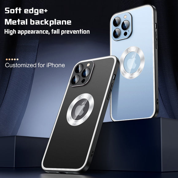 Luxury Magnet Metallic Shockproof TPU Frame Cases For iPhone 14 13 12 series