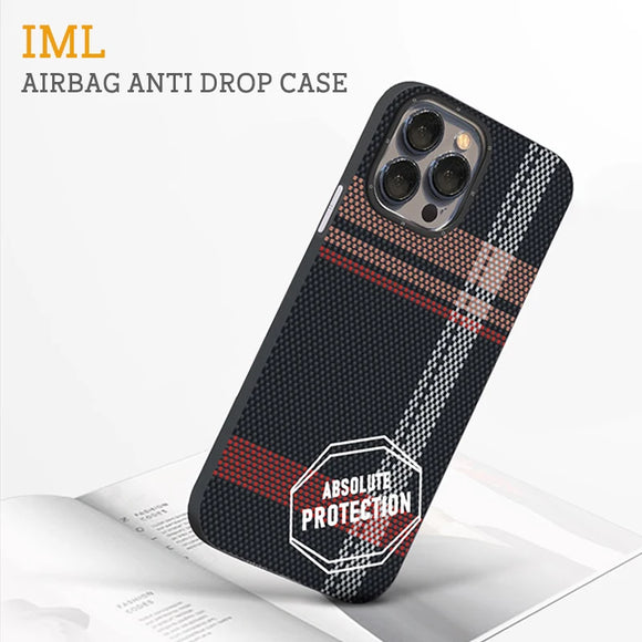 Luxury Magnetic Airbags Shockproof Case With TPU Border and Lens Protection For iPhone 15 14 13 12 series