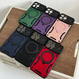 Luxury Magnetic Magsafe Hybrid Stand Shockproof Armor Case For iPhone 14 13 12 series