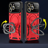 Luxury Magnetic Magsafe Hybrid Stand Shockproof Armor Case For iPhone 14 13 12 series