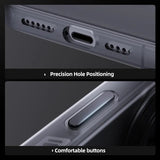 Luxury Magnetic Glass Lens Protection Stand Holder Matte Case For iPhone 15 14 13 12 series
