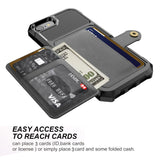 Credit Card Wallet Armor Case for iPhone X XS XR 8 7 6s Plus