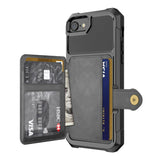 Credit Card Wallet Armor Case for iPhone X XS XR 8 7 6s Plus