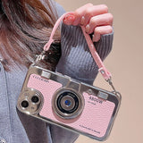 Leather Camera Hand Strap Soft Silicone Case For iPhone 14 13 12 series