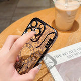 Luxury Plating Circuit Pattern Shockproof Clear Case With Lens Protector Film For iPhone 14 13 12 series