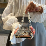 Shockproof Silicone Case With Pearl Bracelet Chain For iPhone 14 13 12 series