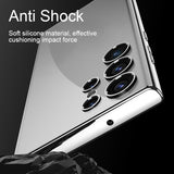 Luxury Plating Transparent Camera Protect Shockproof Case for Samsung Galaxy S23 S22 S21 series