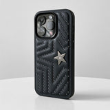 Rivet Stars Punk Shockproof Leather Case for iPhone 15 Series
