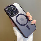 Luxury Shockproof Armor Magsafe Magnetic Clear Silicone Case For iPhone 14 13 12 series